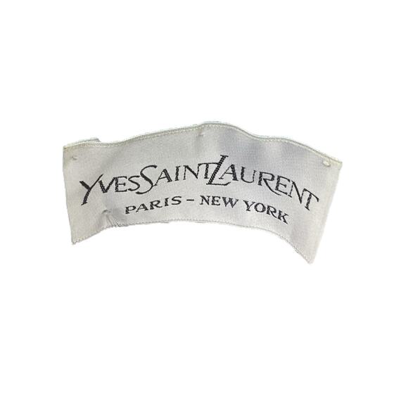 Vintage Yves Saint Laurent Hat Women’s 1 Size StrawSun Hat Open Top Navy & Cream - Picture 7 of 7